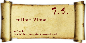 Treiber Vince névjegykártya